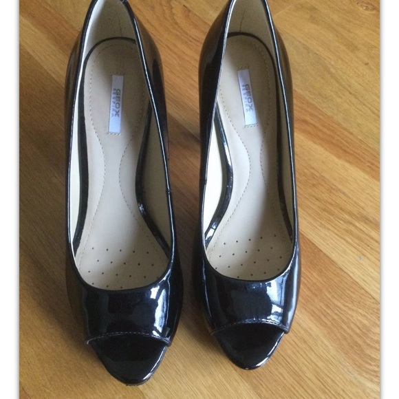 Geox Respira Black Patent Leather Pumps woman’s 7,5 - Picture 4 of 11